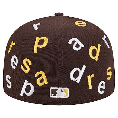 Men's New Era Brown San Diego Padres Team Confetti 59FIFTY Fitted Hat