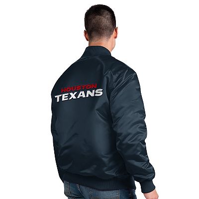 Men's Starter Navy Houston Texans Exclusive Satin Full-Snap