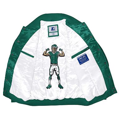 Men's Starter Green New York Jets Exclusive Satin Full-Snap Varsity Jacket