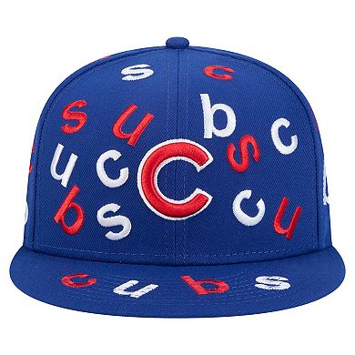 Men's New Era Royal Chicago Cubs Team Confetti 59FIFTY Fitted Hat