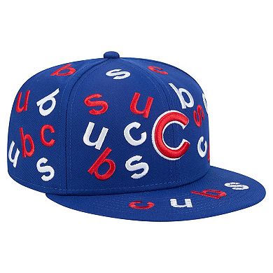 Men's New Era Royal Chicago Cubs Team Confetti 59FIFTY Fitted Hat