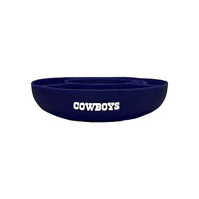 The Memory Company Dallas Cowboys 40oz. Glass Tumbler with Silicone Snack Tray
