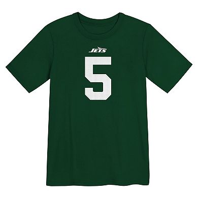 Preschool Nike Garrett Wilson Green New York Jets Player Name & Number T-Shirt