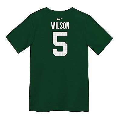Preschool Nike Garrett Wilson Green New York Jets Player Name & Number T-Shirt