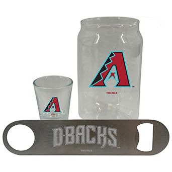 "The Memory Company Arizona Diamondbacks Three-Pack Beer Glass, 2oz. Shot Glass & Bottle Opener Set"