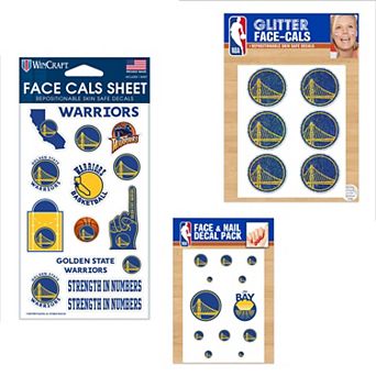 "WinCraft Golden State Warriors 4"" x 7"" Waterless Tattoos Set"