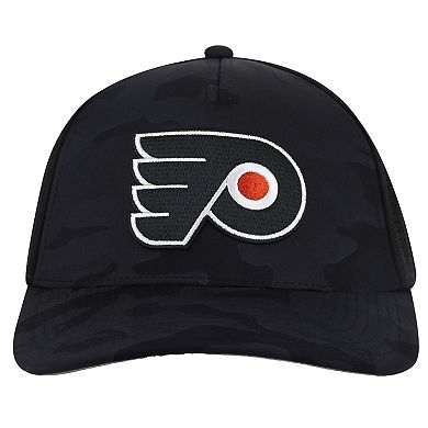 Men's American Needle Black Philadelphia Flyers Valin Camo Super Tech Vented Adjustable Hat