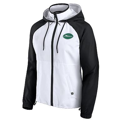 Women's Fanatics White New York Jets Full-Zip Anorak Hoodie Jacket