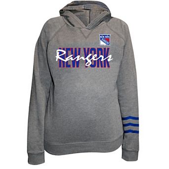 Women's Fanatics Charcoal New York Rangers Plus Size Lightweight Fleece Pullover Hoodie