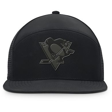 Men's Fanatics Black Pittsburgh Penguins Front Office Adjustable Hat