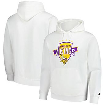 Men's Starter White Minnesota Vikings Vintage Pullover Hoodie