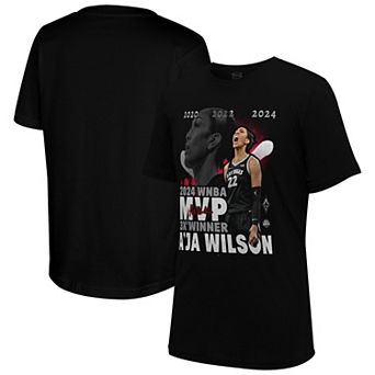 Stadium Essentials A'ja Wilson Black Las Vegas Aces 2024 Crossroads T-Shirt
