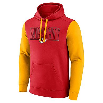 Men's Fanatics Red Kansas City Chiefs Big & Tall Outline Pullover Hoodie