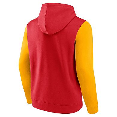 Men's Fanatics Red Kansas City Chiefs Big & Tall Outline Pullover Hoodie