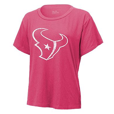 Women's Majestic Threads C.J. Stroud Pink Houston Texans Name & Number T-Shirt