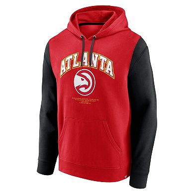 Men's Fanatics Red Atlanta Hawks Scorer Pullover Hoodie