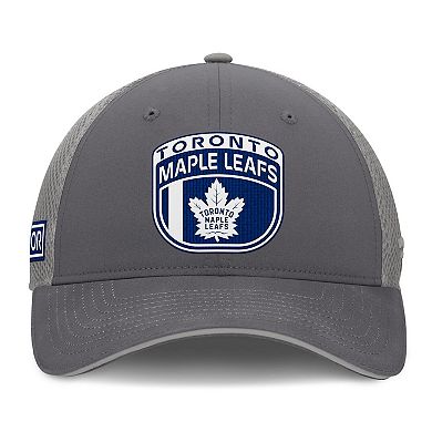 Men's Fanatics Gray Toronto Maple Leafs Authentic Pro Home Ice Trucker Adjustable Hat