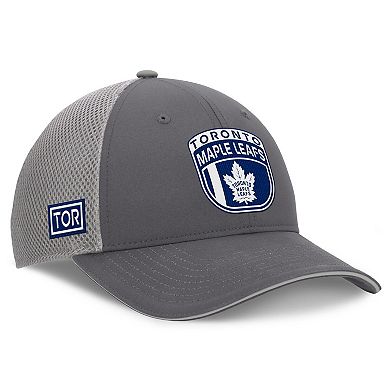 Men's Fanatics Gray Toronto Maple Leafs Authentic Pro Home Ice Trucker Adjustable Hat