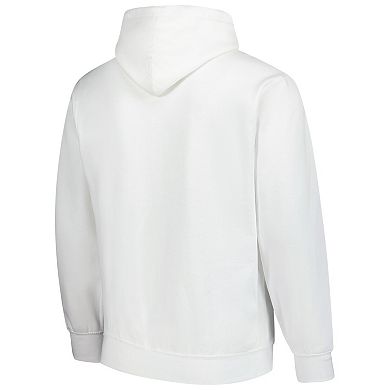 Men's Starter White Detroit Lions Vintage Pullover Hoodie