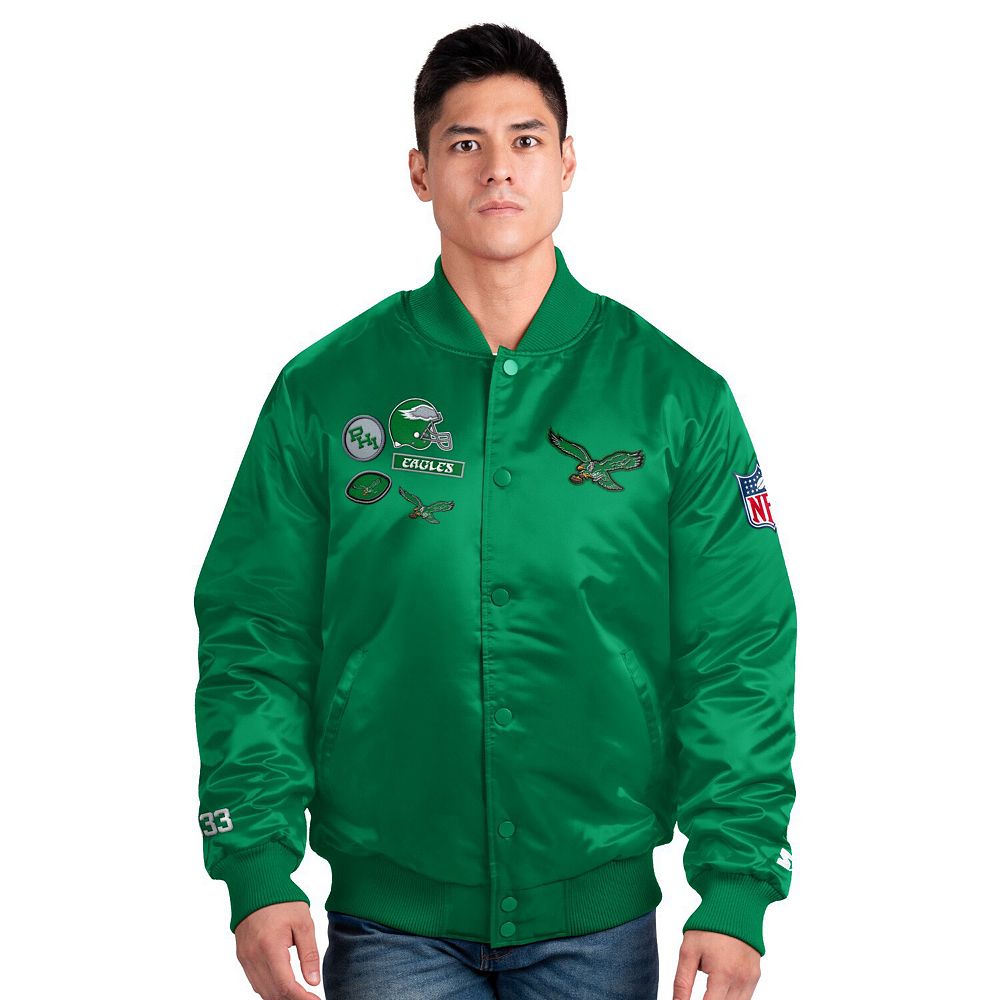 Men's Starter Kelly Green Philadelphia Eagles Exclusive Satin Full