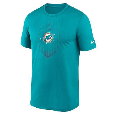 Men's Nike Aqua Miami Dolphins Big & Tall Blitz Legend Icon T-Shirt