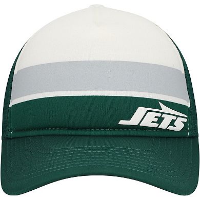 Youth New Era Green New York Jets Sport Night Color Block 9FORTY A-Frame Trucker Adjustable Hat