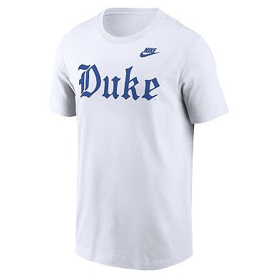 Men's Nike White Duke Blue Devils Old English T-Shirt