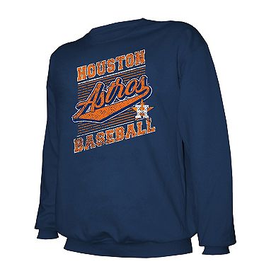 Men's Stitches Navy Houston Astros Pullover Sweatshirt