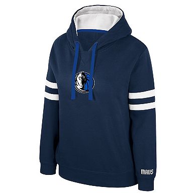 Women's Stadium Essentials Navy Dallas Mavericks Road Game Pullover Hoodie