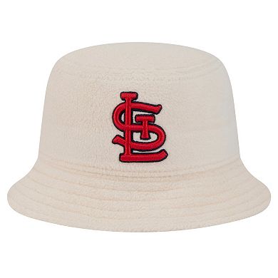 Women's New Era White St. Louis Cardinals Cozy Bucket Hat