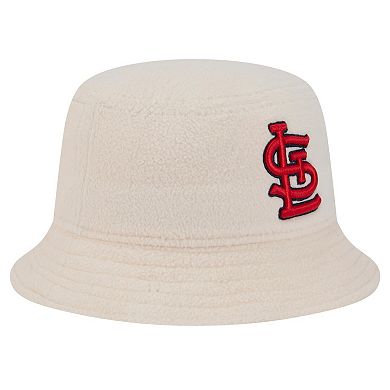 Women's New Era White St. Louis Cardinals Cozy Bucket Hat