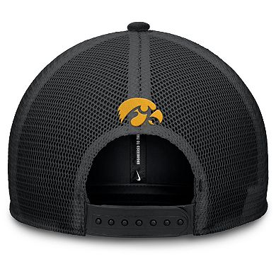Men's Nike Black Iowa Hawkeyes Rise Adjustable Hat