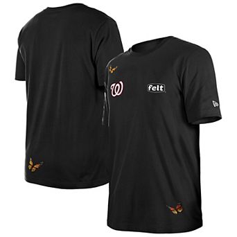 Men's New Era x Felt Black Washington Nationals T-Shirt