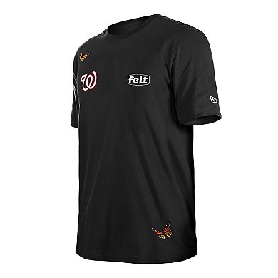 Men's New Era x Felt Black Washington Nationals T-Shirt