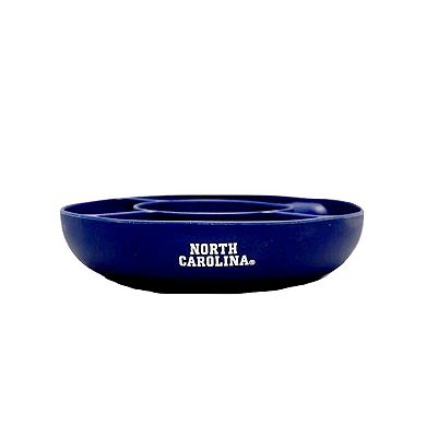 The Memory Company North Carolina Tar Heels 40oz. Glass Tumbler with Silicone Snack Tray