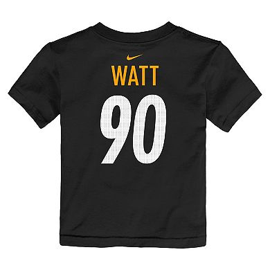 Toddler Nike T.J. Watt Black Pittsburgh Steelers Player Name & Number T-Shirt