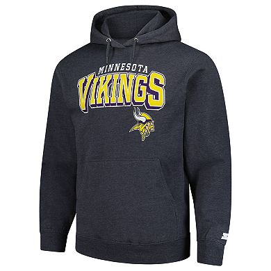 Men's Starter Charcoal Minnesota Vikings Vintage Pullover Hoodie