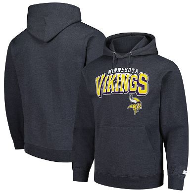 Men's Starter Charcoal Minnesota Vikings Vintage Pullover Hoodie