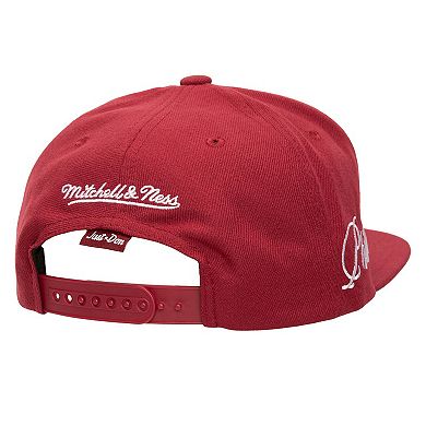 Men's Mitchell & Ness Maroon Philadelphia Phillies Just Don x MLB Lux Script Snapback Hat