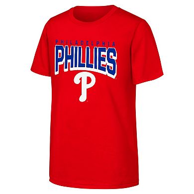 Youth Red Philadelphia Phillies On The Block T-Shirt