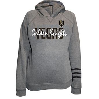 Women's Fanatics Charcoal Vegas Golden Knights Plus Size Lightweight Fleece Pullover Hoodie