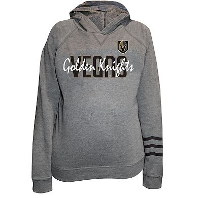 Women's Fanatics Charcoal Vegas Golden Knights Plus Size Lightweight Fleece Pullover Hoodie