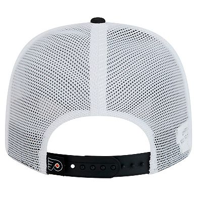 Men's New Era Black Philadelphia Flyers Core Trucker 9SEVENTY Stretch-Snap Hat