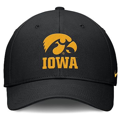 Men's Nike Black Iowa Hawkeyes Campus Club Adjustable Hat