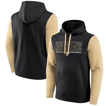 Men's Fanatics Black New Orleans Saints Big & Tall Outline Pullover Hoodie