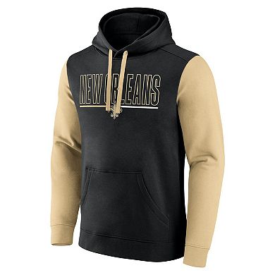 Men's��Fanatics Black New Orleans Saints Big & Tall Outline Pullover Hoodie