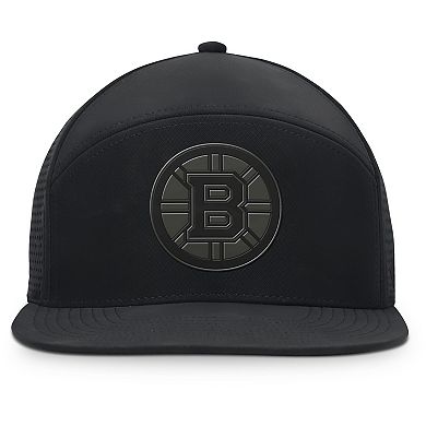 Men's Fanatics Black Boston Bruins Front Office Adjustable Hat
