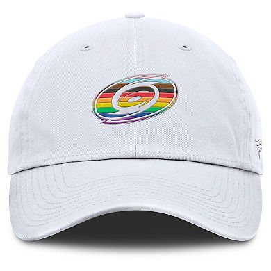 Men's Fanatics White Carolina Hurricanes PRIDE Adjustable Hat