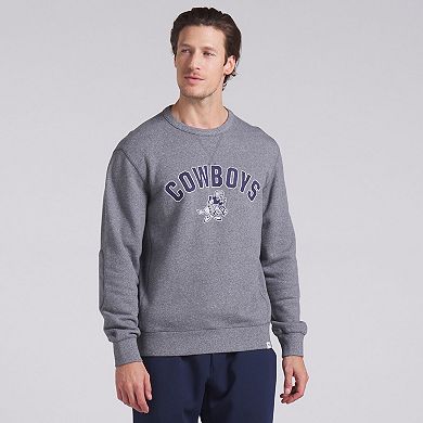 Men's Fanatics Heather Gray Dallas Cowboys Loop Terry Pullover Sweatshirt