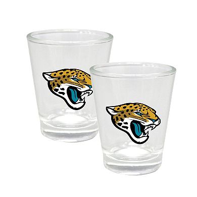 The Memory Company Jacksonville Jaguars Three-Pack 8oz. Leather Flask & 2oz. Shot Glass Set